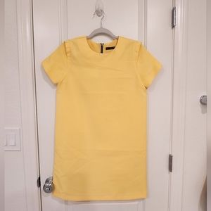 Zara yellow dress with with black zipper in the back